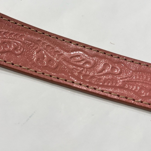 Nocona Western Equestrian Pink Leather Belt Girls 22" With Horse Buckle - Picture 6 of 10